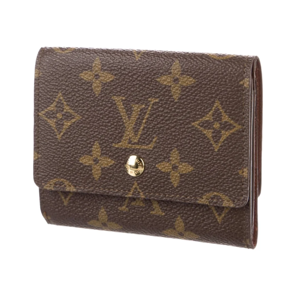 NIB Vintage Louis Vuitton 80's LV Logo Monogram Compact Luxury Wallet & Box